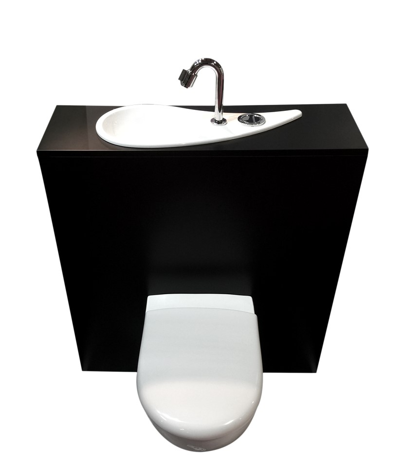 WiCi Free Flush, lave-mains design intégré sur WC suspendu Geberit